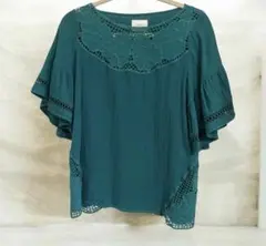 ROSE BUD ／ローズバット　レディース 刺繍レース半袖トップス　Mのサムネイル