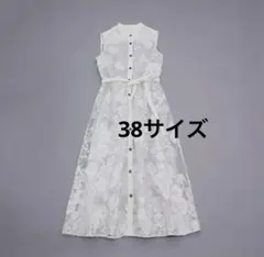 新品タグ付き♡Sov. ポリエステルサテンフラワープリントワンピース 36