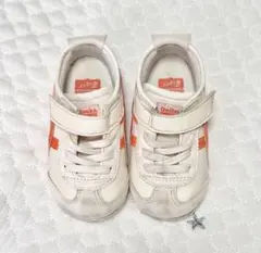 Onitsuka Tiger ベビーシューズ ホワイト/オレンジ 13cm