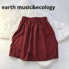 Y37 earth music&ecology フレアスカート ボルドー 秋冬のサムネイル
