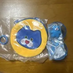 mojojojo まんまるおかおポーチとカラフルマルチチャーム　青