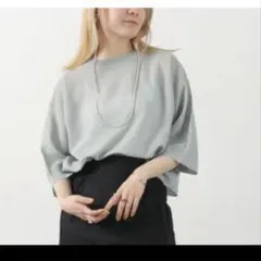 mizuiro ind/ 五分袖ニット グレーのサムネイル