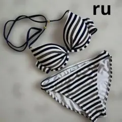 ru　ストライプ 　水着　 Sサイズ　　レディースのサムネイル