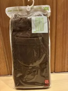 新品未使用★ユニクロ★レギンス★10分丈★リブ★ブラウン★100㎝