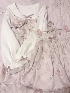 LIZLISAリズリサ Sewing Bear柄セットアップブルー水色お値下げ