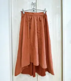 Right on フレアスカート M オレンジ