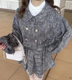 アプレジュール リボン付きツイードジャケット