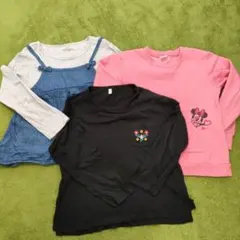 ミニーマウス 長袖トップス 3点セット