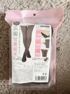 【YOUBE】ストッキング風 裏起毛タイツ ブラウン