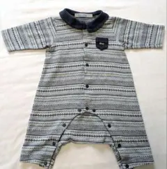 【familiar】ストライプロンパース 70