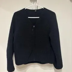 ユニクロ　ボアフリースVネックフルジップカーディガン Sサイズ