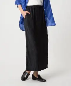 green label relaxing クレープベロア タイトスカート