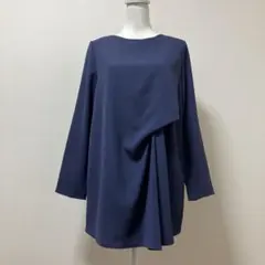 ロートレアモン　ブラウス　春　デザイン　ネイビー　長袖　上品　大人　清楚
