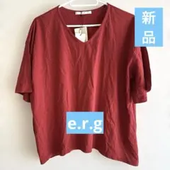 ★新品タグ付き★e.r.g*★VネックTシャツ★Mサイズ★