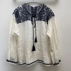 【刺繍】ジャーナルスタンダード　STAR MELA キーネックチュニックブラウス