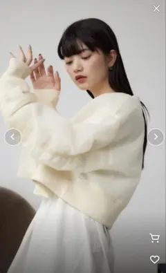 クロップド シースルー　トレーナー　FREEサイズ