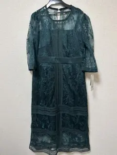 新品　大きいサイズ3L ドリードール　  花柄幾何学模様レースワンピースドレス