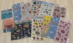 セリアウォーターシールおはじきシールタイルシールデニムシール