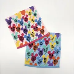 ディズニーランド タオルハンカチ2枚セット ディズニーシー 風船 バルーン柄