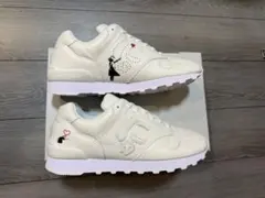 26年SS◇W6YZ◇日本限定別注 LOVEペイントスニーカー ホワイトxレッド 