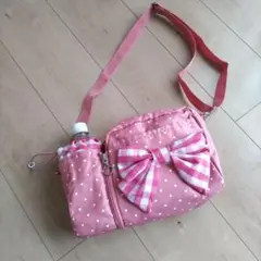 anyFAM　エニィファム　ポシェット　3WAY　ピンク　ドット　ネコ　リボン