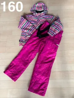 美品！アクティブ　AIR WALK スキーウェア　上下セット　サイズ調整可能