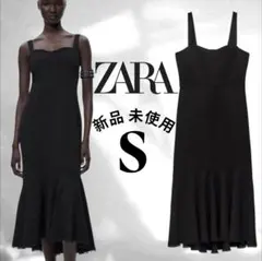 ZARA フラワー&ビーズニットワンピース キャミソールワンピース - メルカリ