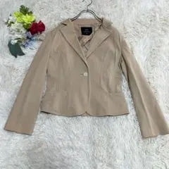 【イネド】テーラードジャケット ベージュ ショート丈 きれいめ(7号)