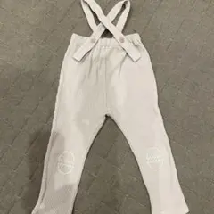 ストライプ サスペンダー付き ロングパンツ