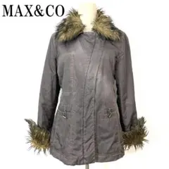 MAX&CO ファー付きジャケット ブラウン 42 B2671のサムネイル