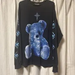 TRAVAS TOKYO 長袖Tシャツ クマプリント ブラックのサムネイル