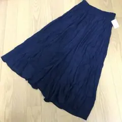 【新品未使用】AS KNOW AS／ロングスカート／ネイビー