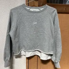 Lee グレー クロップド トレーナー M