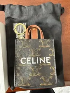 CELINE トリオンフ ミニトート ロゴ キャンバス 箱 防塵袋付き