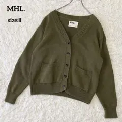 ◾︎近年モデル 極美品◾︎ MHL. マーガレットハウエル ニットカーディガン M 極美品✨ マーガレットハウエル MHL ウール Vネック カーディガン 黒