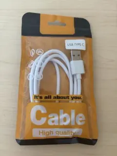 USB Type-C 充電ケーブル 1メートル ホワイト 1本