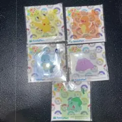 ファミマ　ポケモン　アクリルパズルキーホルダー全5種コンプリートセット　限定