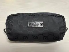 GUCCI GG柄 ナイロン ポーチ ブラック（おまけストラップつき）のサムネイル