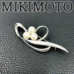 ✨良品✨ ミキモト ブローチ パール フォーマル 3珠 皇室御用達 S・M刻印