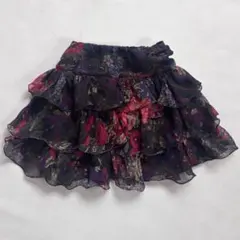 ラルフローレン 5 フリルスカート　花柄　シフォン