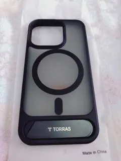 TORRAS iPhone 15 Pro用ケース マグネット搭載 半透明 黒