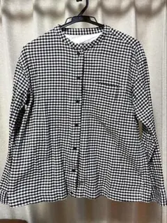 無印良品 レディース ギンガムチェックフランネル長袖シャツ Mサイズ