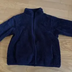 ネイビー フリースジャケット サイドポケット付き