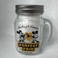 未使用　レトロなミッキー&マウスミニーガラス瓶