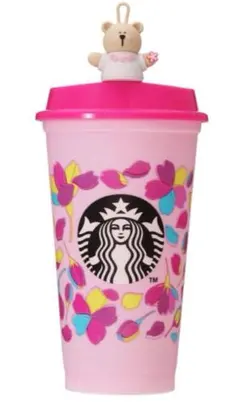 スターバックス 桜　リユーザブルカップ 専用ドリンクホールキャップベアリスタ