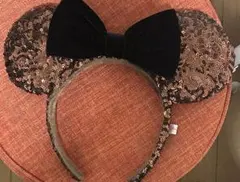 ディズニー カチューシャ スパンコール ローズゴールド ミニー