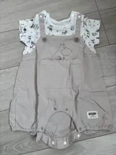 MOOMIN ベージュロンパース 60-70