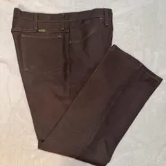 【希少】90s USA製 Wrangler ランチャードレスジーンズ 茶 W35