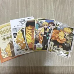 9/4まで鬼滅の刃 善逸 ダイカットステッカー 6枚セット