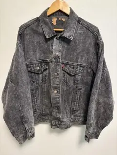 90s Levi`sリーバイス70507先染めブラックUSA製デニムジャケット
